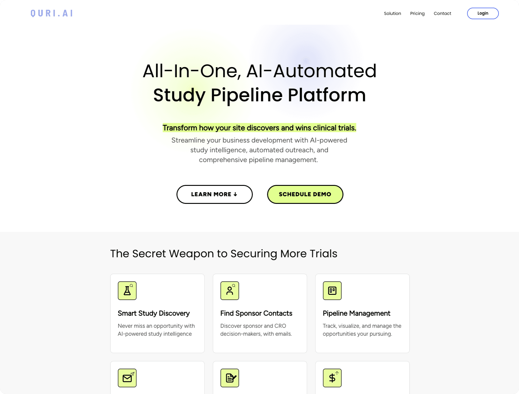 Quri AI clinical research platform interface